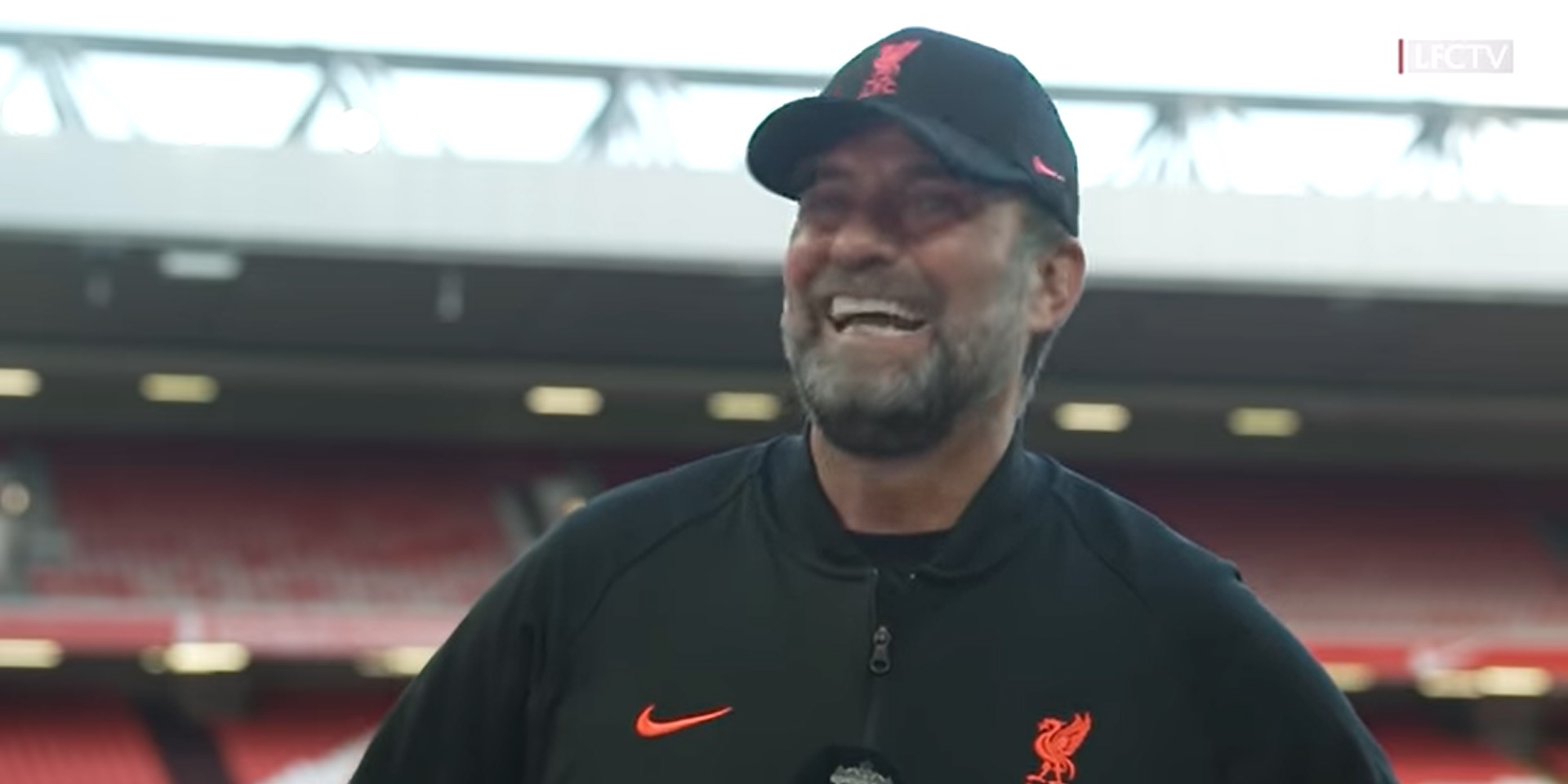 (Video) Klopp jokes he was close to copying Salah celebration after Man United goal in title-winning season - The Empire of The Kop