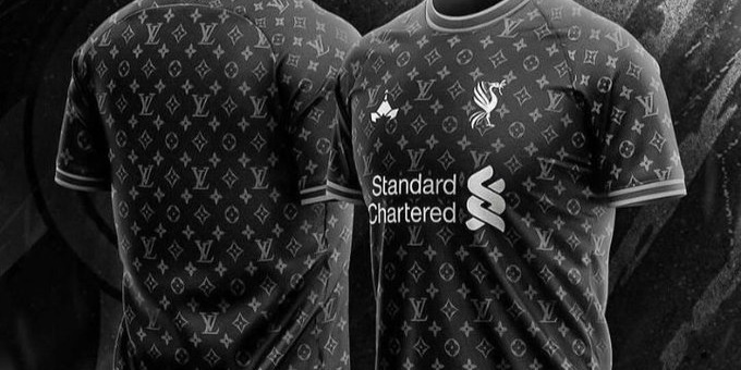 (Images) Black Liverpool FC x Louis Vuitton concept kit is absolutely awful