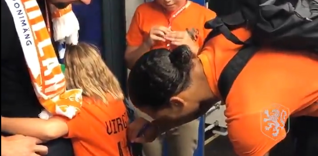 (Video) Adorable clip captures young Virgil van Dijk fan too nervous to face her hero