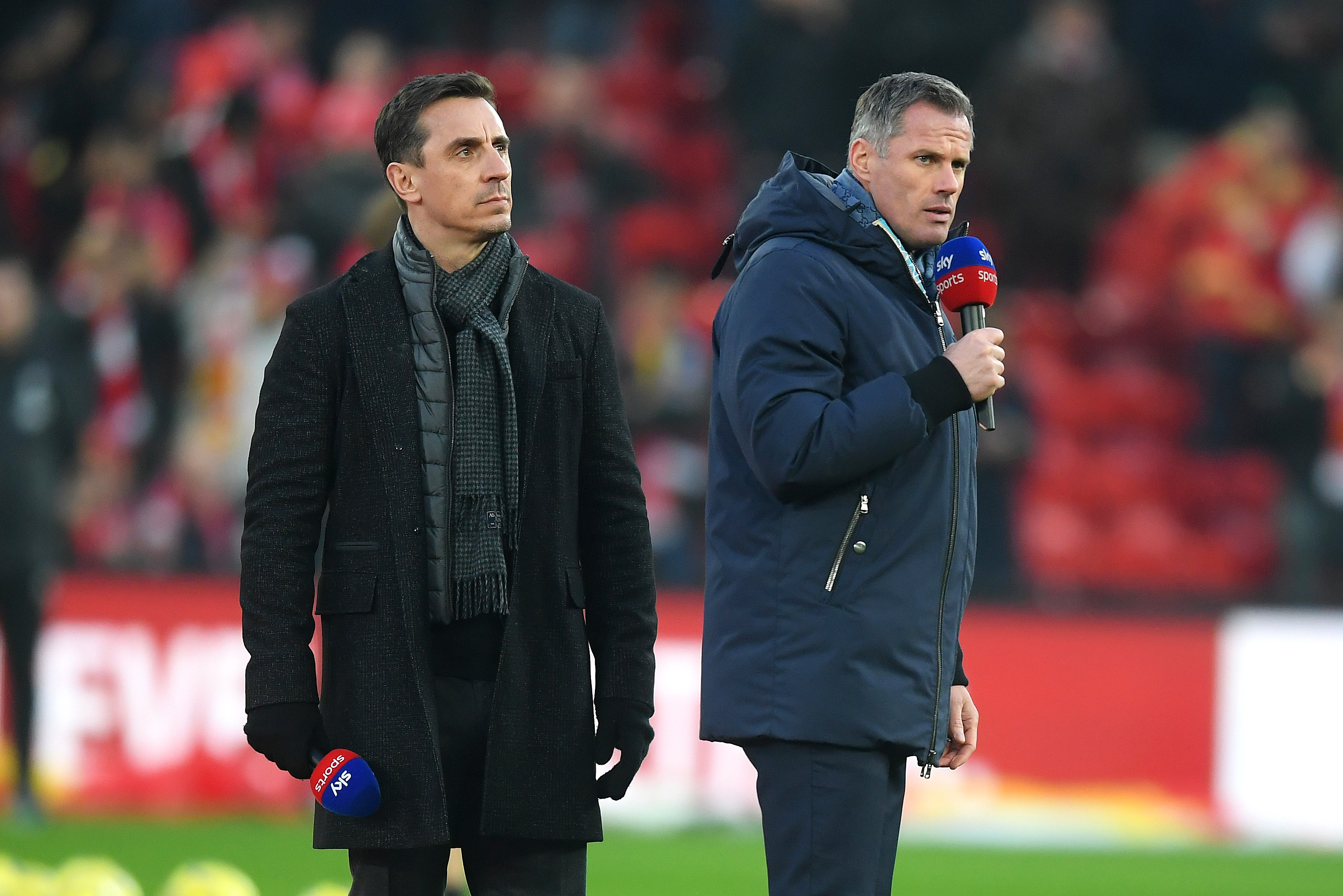 Jamie Carragher and Gary Neville involved in feisty social media spat regarding Cristiano Ronaldo’s Manchester United future