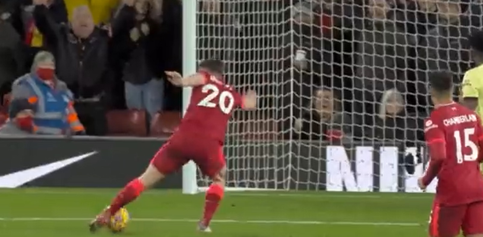 (Video) Jota doubles Liverpool’s lead with cool finish after capitalising on dreadful Arsenal error