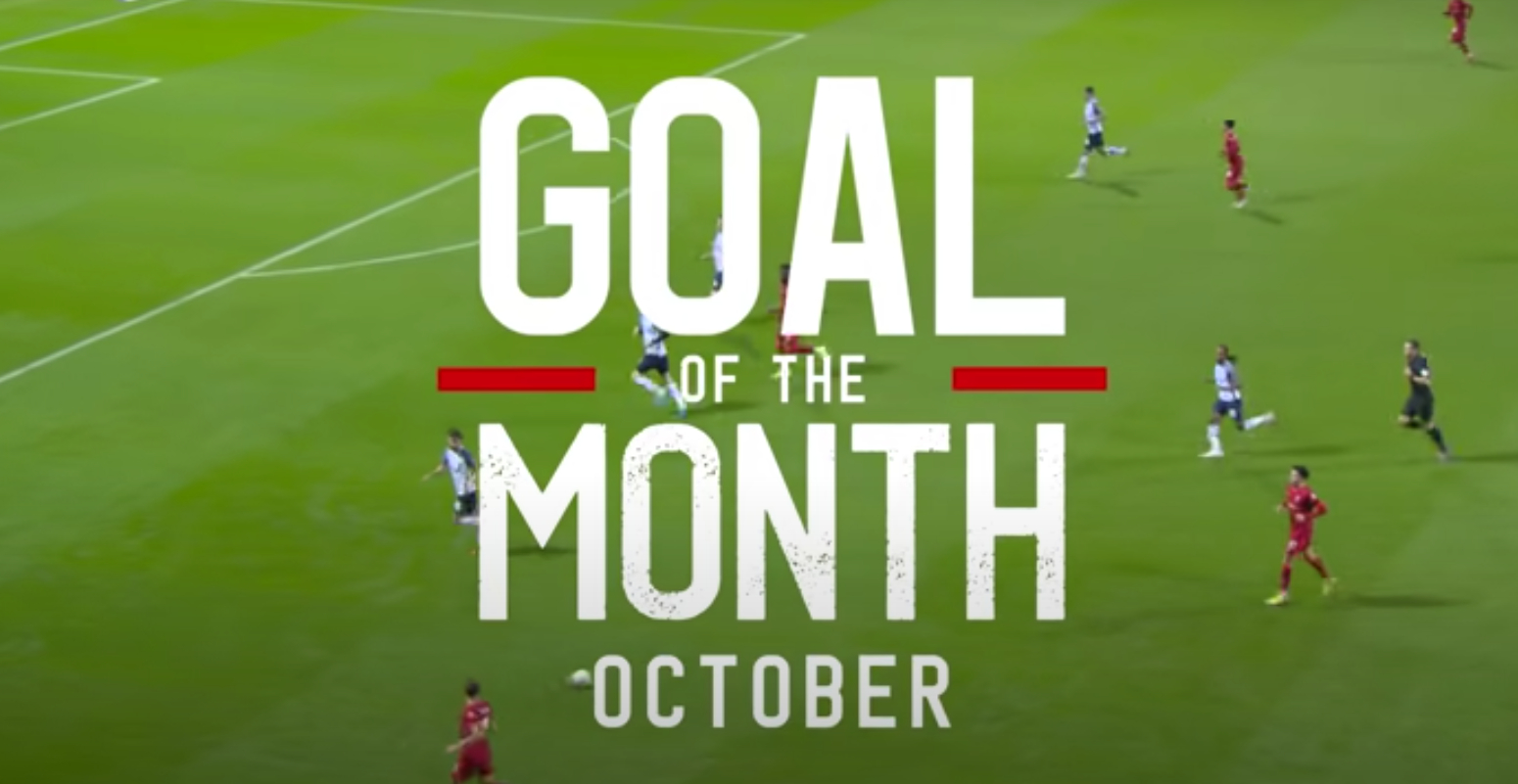 (Video) Liverpool’s goal of the month award winner decided for October following fan vote on club website