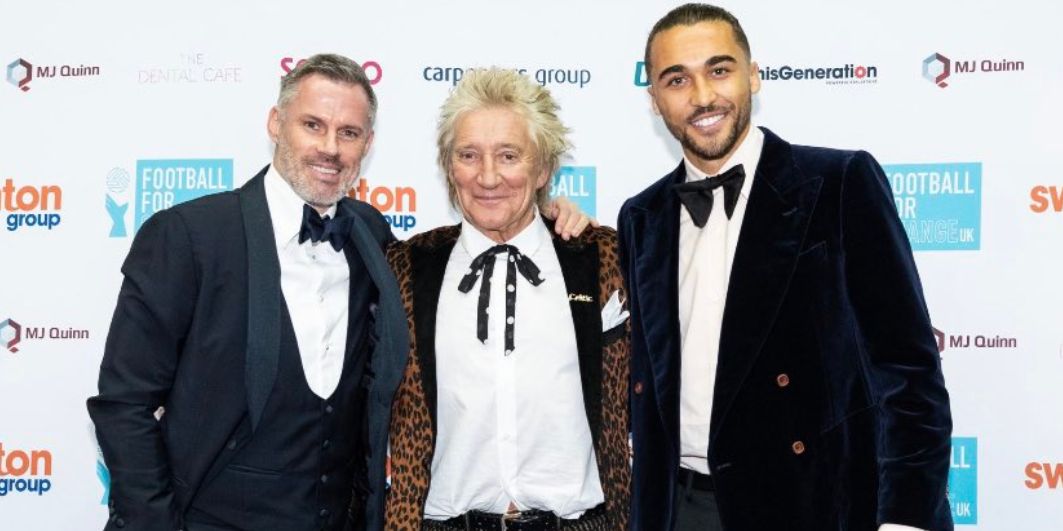 (Image) Carragher, Rod Stewart, Calvert-Lewin and other celebs raise £250,000 at Football for Change charity event