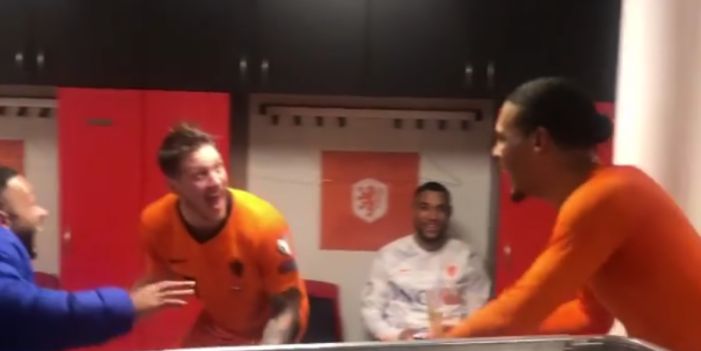(Video) Virgil van Dijk’s dressing room dancing after Holland secure World Cup qualification for Qatar 2022