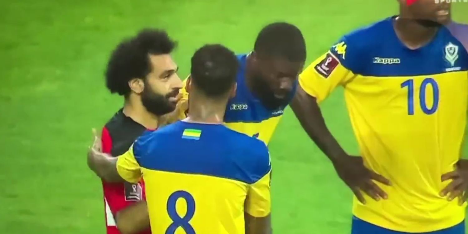 (Video) Gabon players fight over Mo Salah’s Egypt shirt following World Cup qualification game