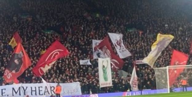 (Image) New banner unveiled on the Kop ahead of Liverpool’s victory over Arsenal