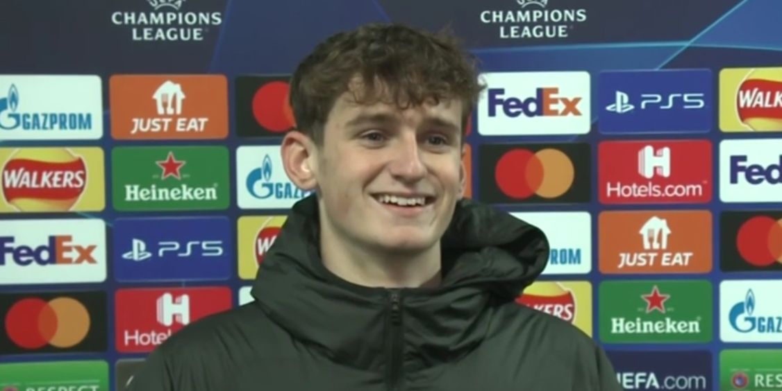 (Video) “I loved every minute of it” – Tyler Morton beaming with pride and joy after making Champions League debut
