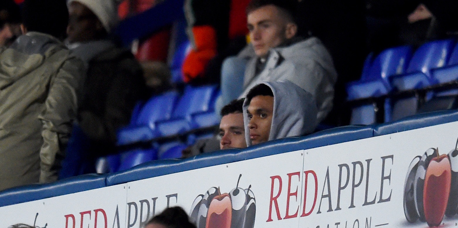 (Photo) Trent Alexander-Arnold snapped at Prenton Park in support of Liverpool Women