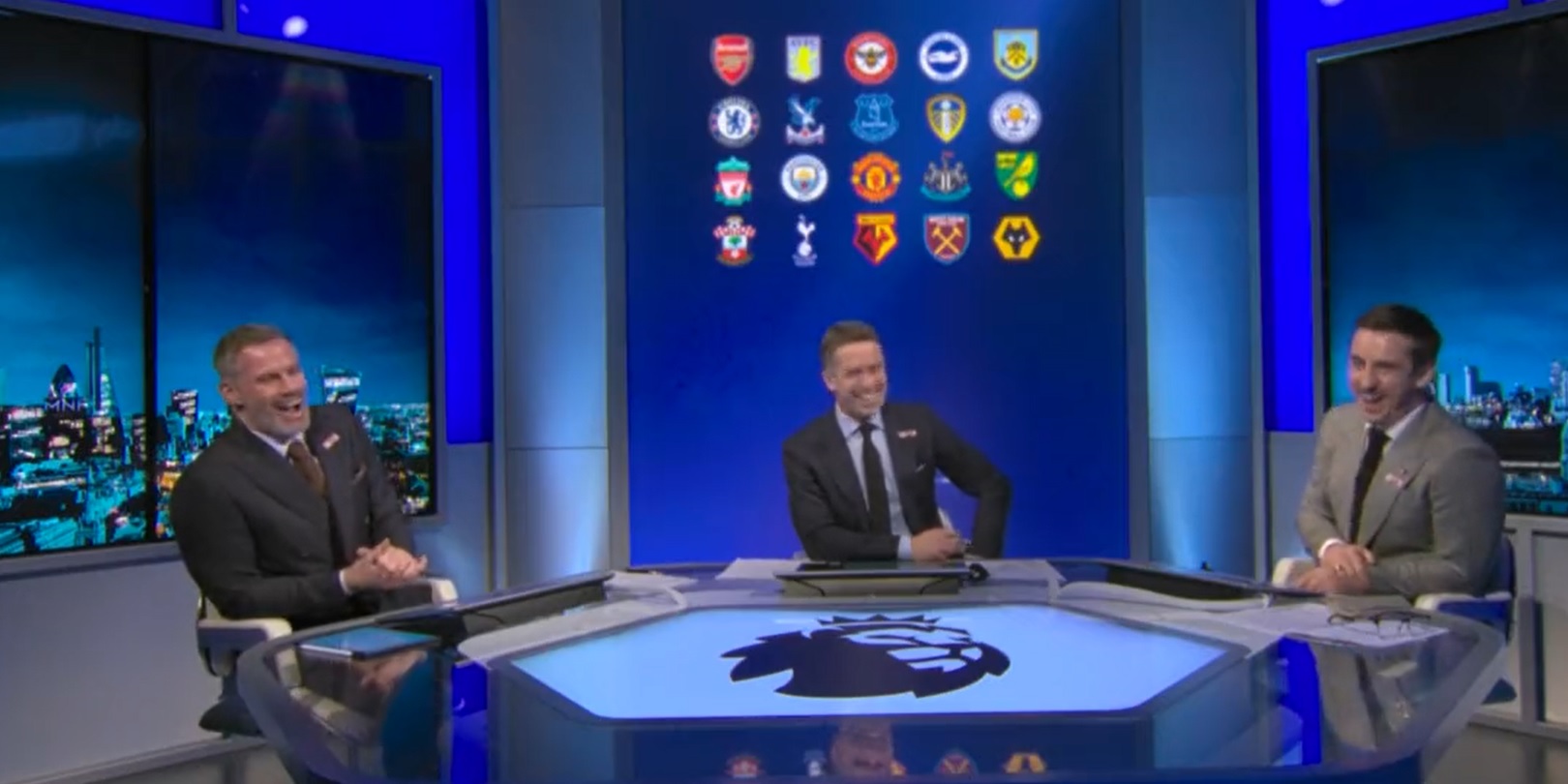 (Video) Watch Gary Neville’s brutal Jamie Carragher jibe on MNF: ‘Thought he was talking about himself’