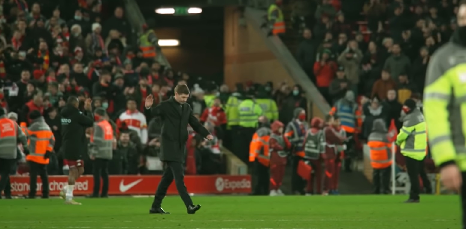 (Video) Anfield crowd serenade Steven Gerrard at full-time whistle in spine-tingling clip