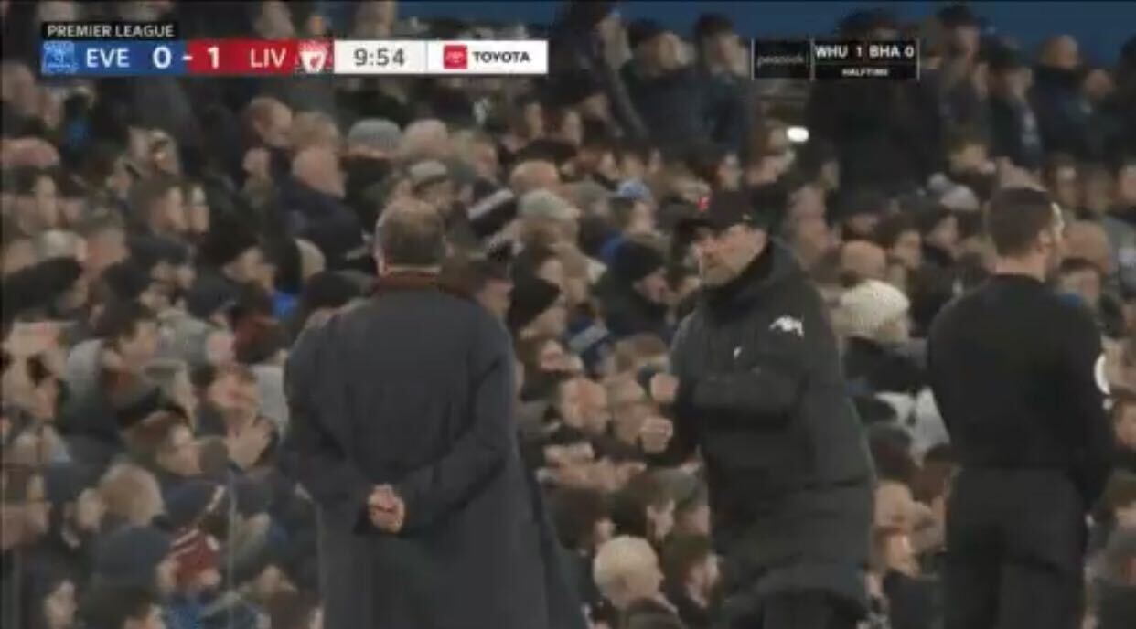 (Video) Watch Klopp show respect to Benitez with restrained celebration of Henderson’s opener