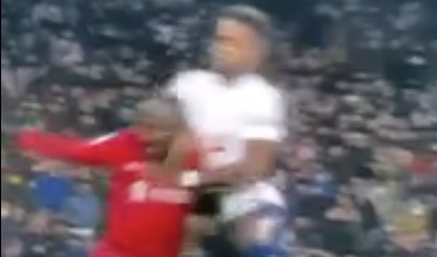 (Video) Naby Keita elbowed in Tottenham clash in another instance unpunished by officials