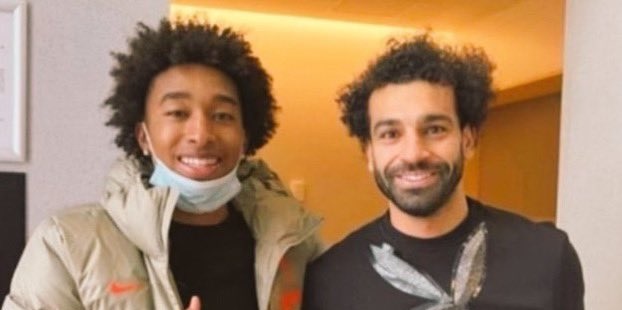(Photo) Salah snapped with ‘huge talent’ from MLS training with Liverpool; many Champions League clubs keeping tabs