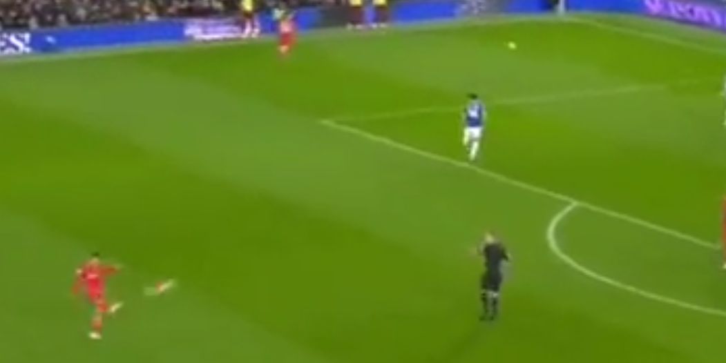 (Video) Bizarre moment as two footballs grace the Goodison pitch before Thiago is forced to boot the ball into the Gwladys Street