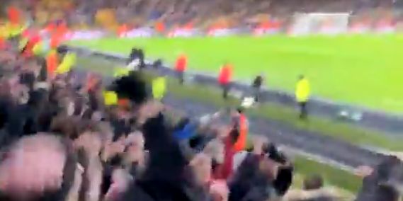 (Video) Scenes from the away end as Liverpool supporters go wild following dramatic late Molineux victory