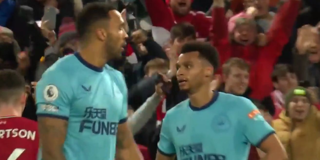 (Video) Watch the reactions from Newcastle United players as Alexander-Arnold puts Liverpool 3-1 up