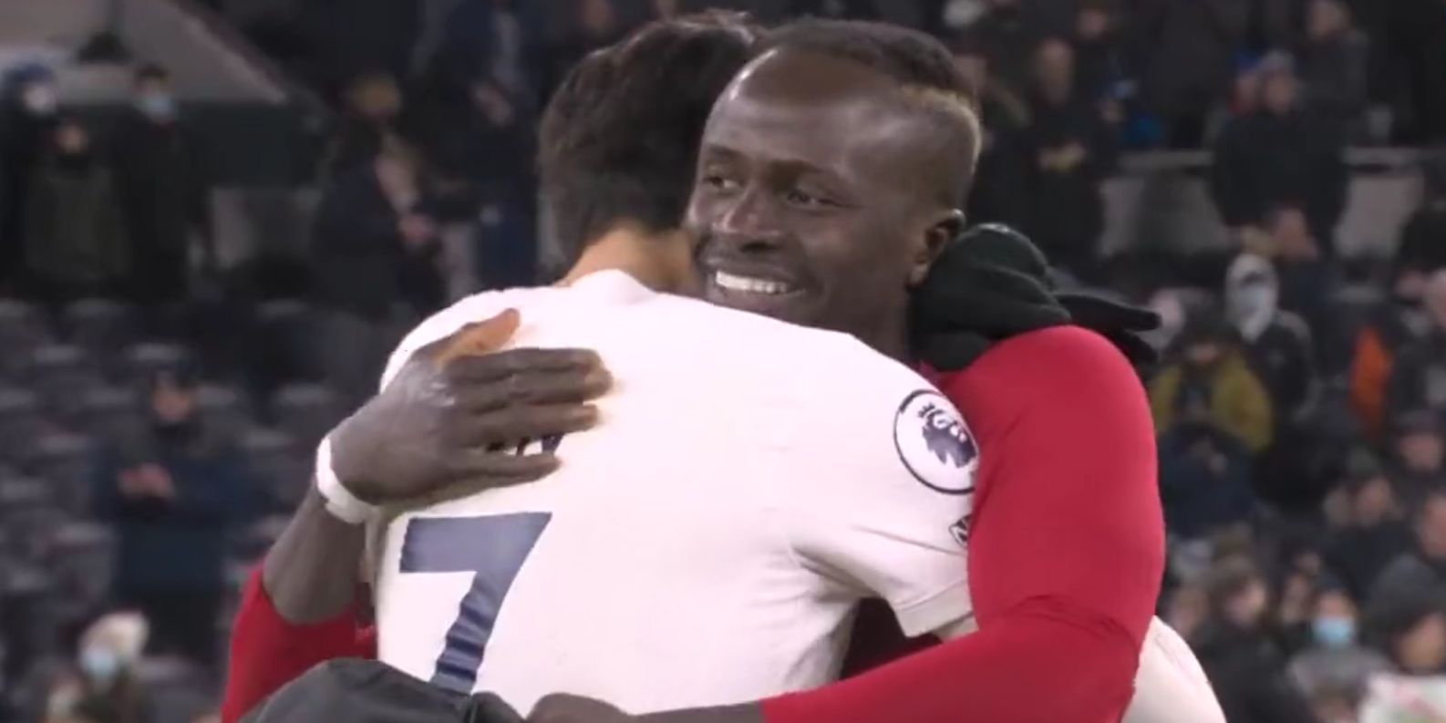 (Video) Sadio Mane and Son Heung-min share loving embrace following an intense battle at the Tottenham Hotspur Stadium