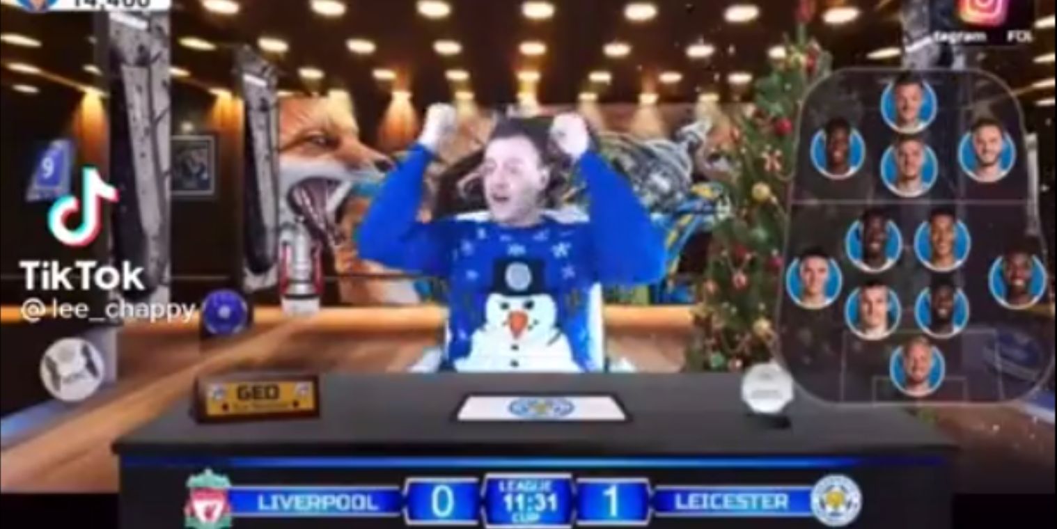 (Video) “This is going to be six or seven-nil!” – Leicester City fan regrets his confident prediction as Liverpool progress in the cup