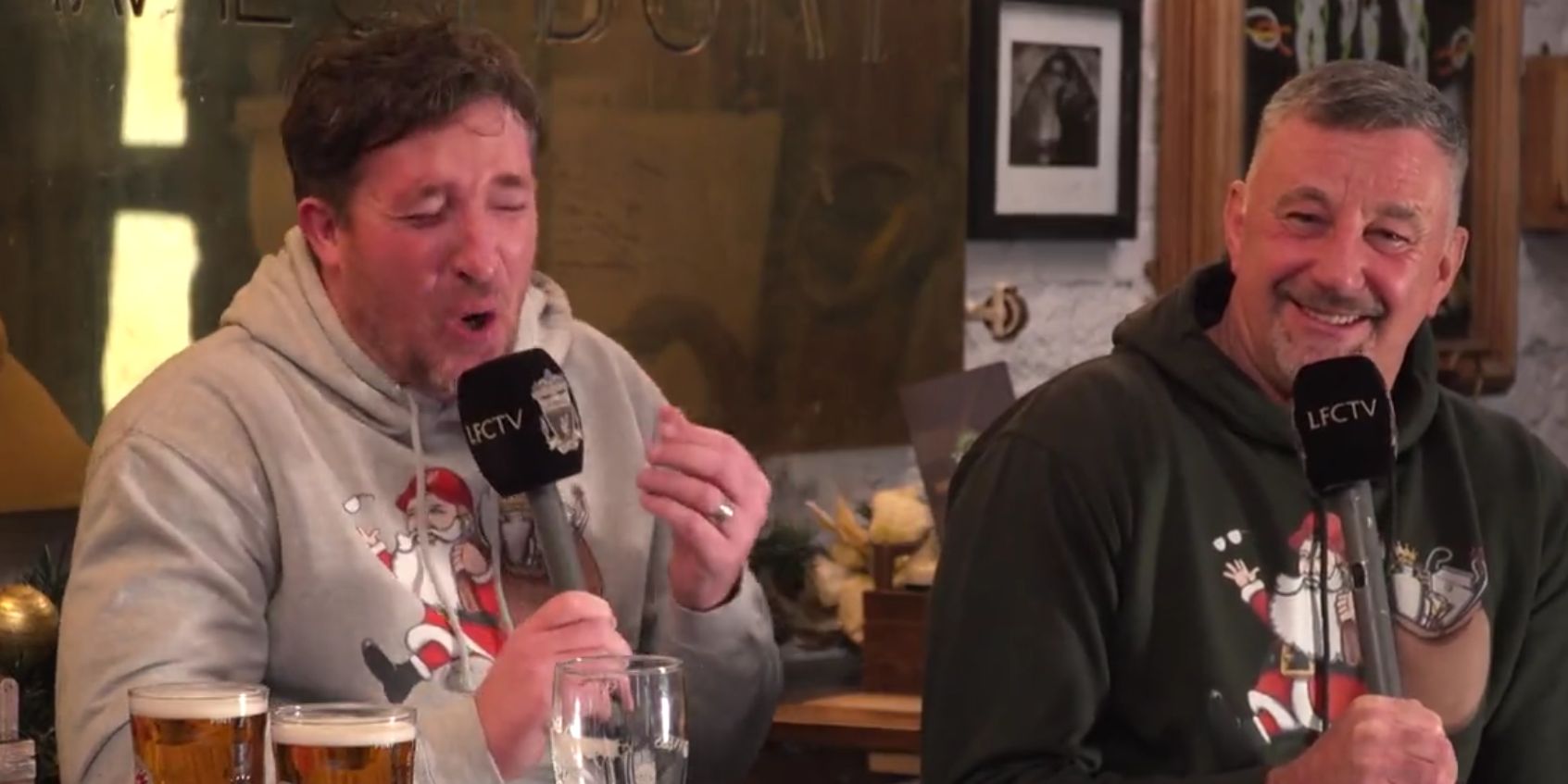 (Video) Robbie Fowler beautifully belts out ‘Feed the world’ with the support of John Aldridge and Jason McAteer