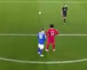 Mo Salah appears to be influenced by James Maddison moments before penalty miss