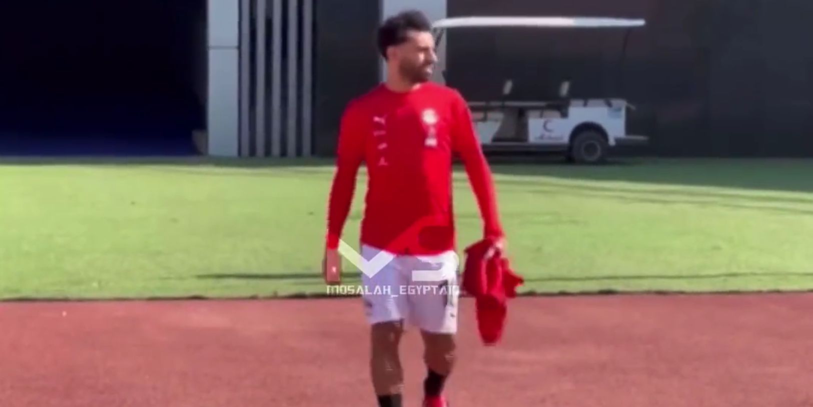 (Video) Mo Salah takes to the training pitch for Egypt as pre-AFCON preparations intensify