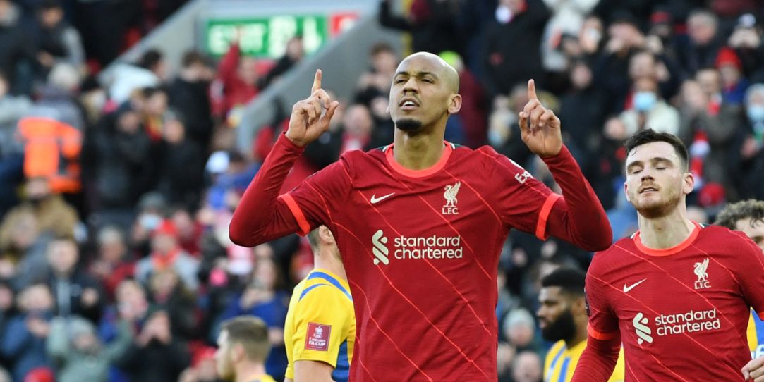 Fabinho was delighted with a ‘more than special day’ that saw him score his first Liverpool brace