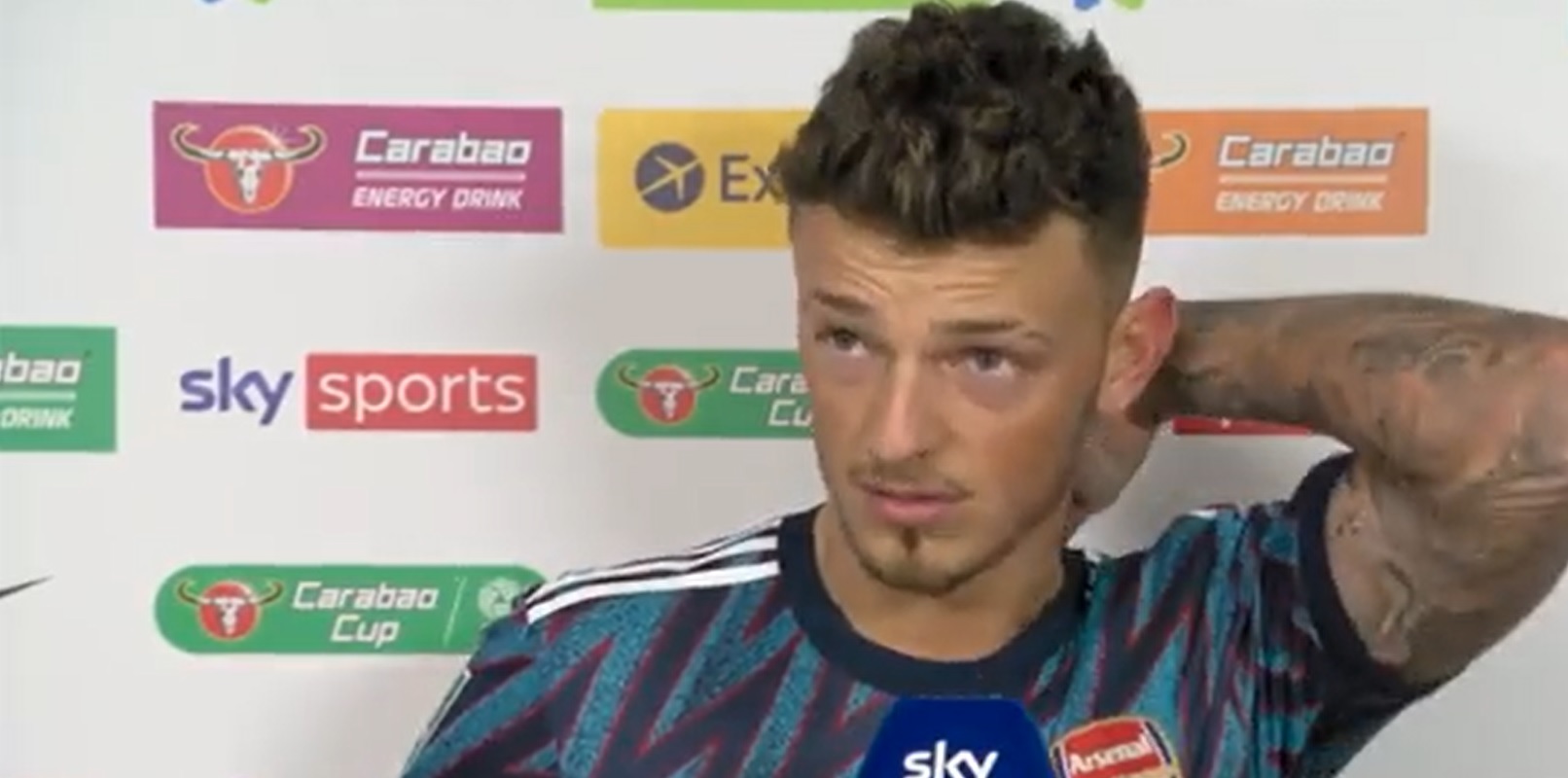 (Video) Arsenal defender issues ‘terrible’ Liverpool admission after Carabao Cup draw