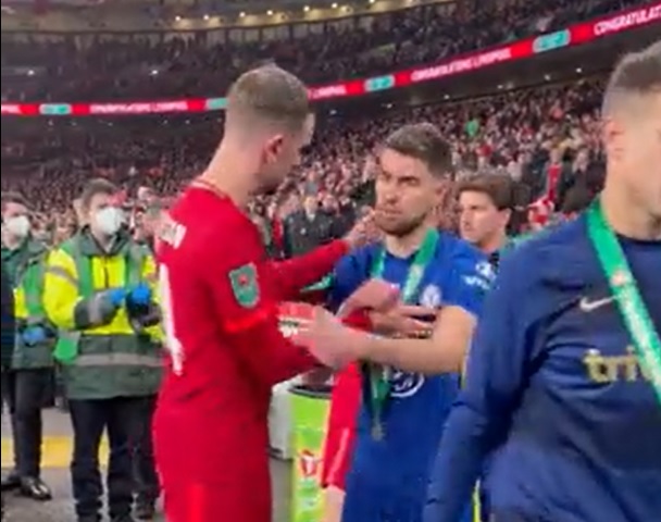 (Video) Watch what Henderson and Milner did to Chelsea stars after receiving runners-up medals