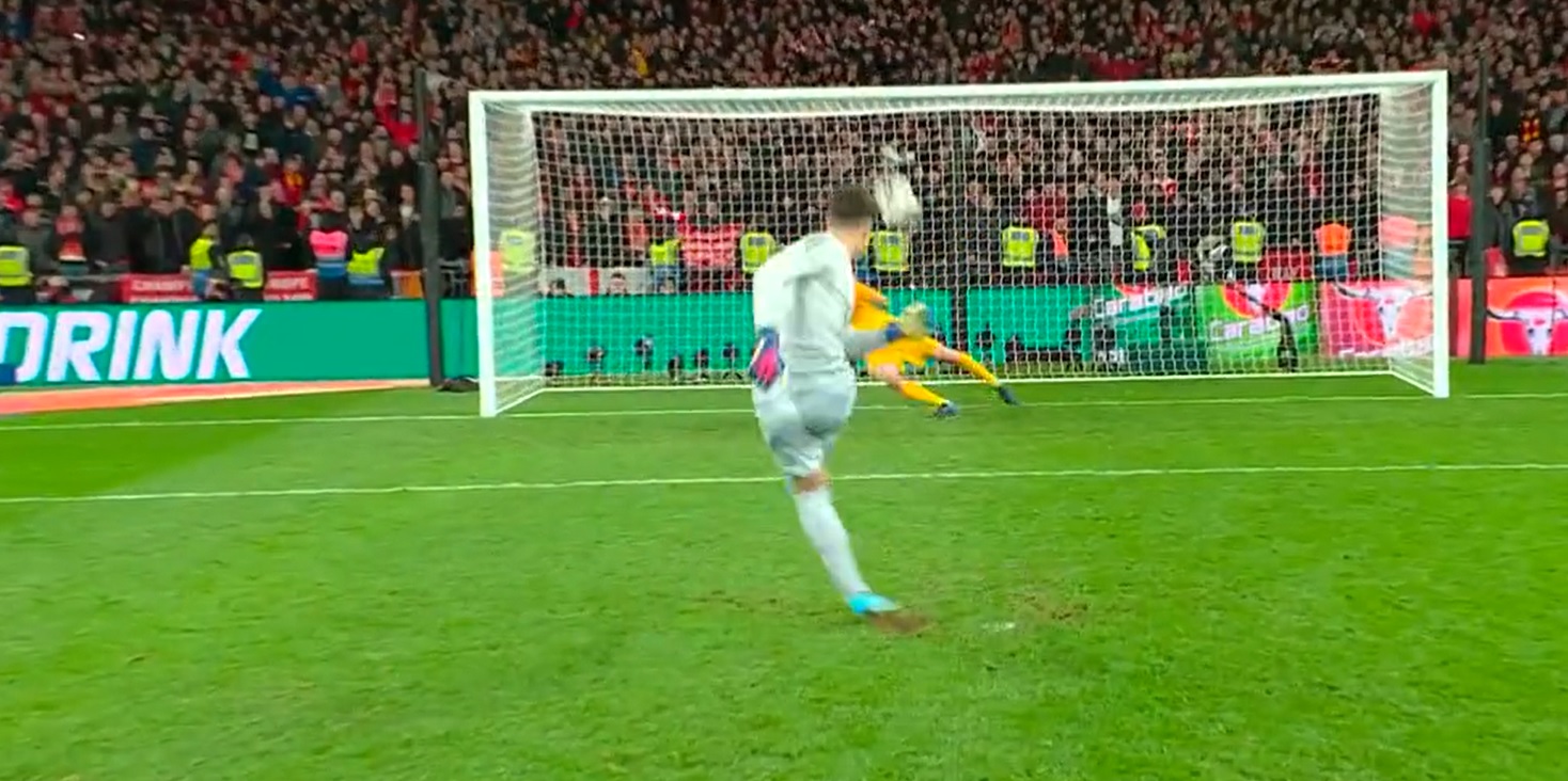 (Video) Kepa skies 11th Chelsea penalty in shootout to hand Liverpool the Carabao Cup