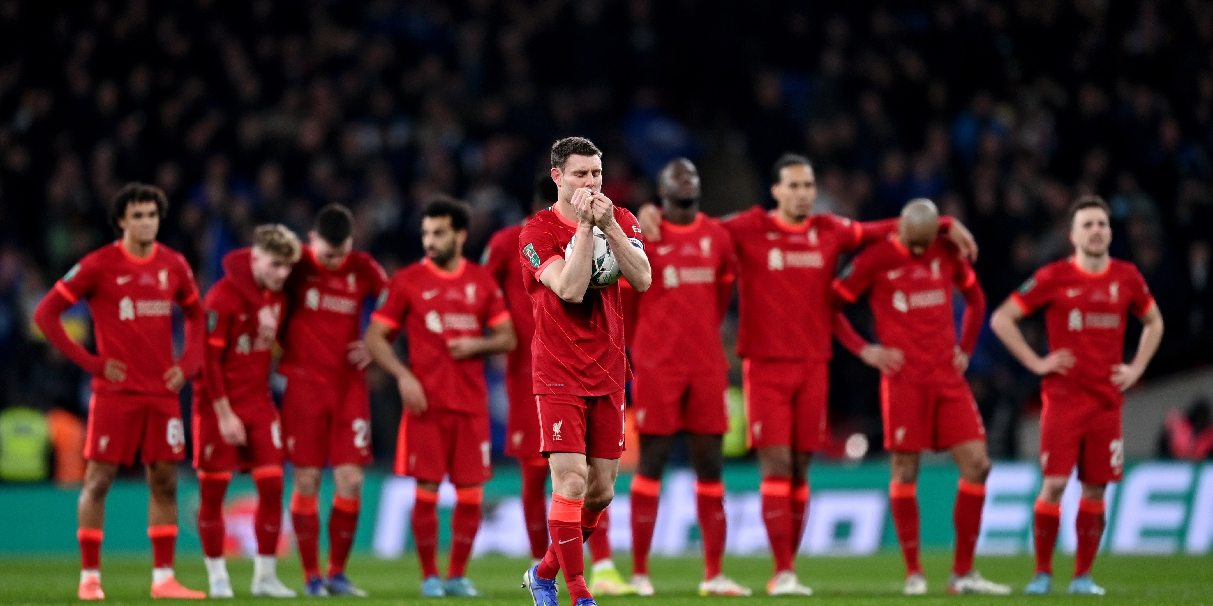 (Photo) Milner’s hilariously calm celebration amongst ecstatic Liverpool teammates spotted by eagle-eyed fan