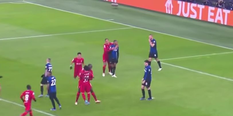 (Video) Virgil van Dijk accidentally hugs Denzel Dumfries after Mo Salah’s goal against Inter Milan