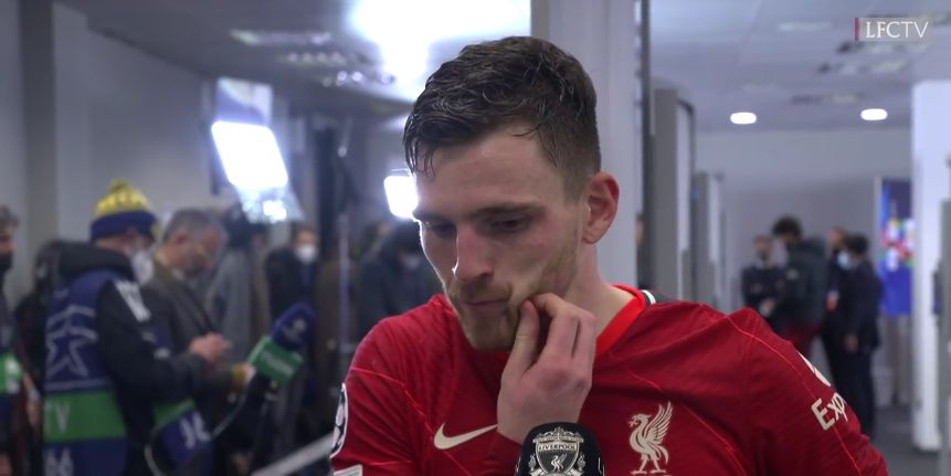 “We had to suffer” – Andy Robertson credits Liverpool’s defensive stability against Inter Milan