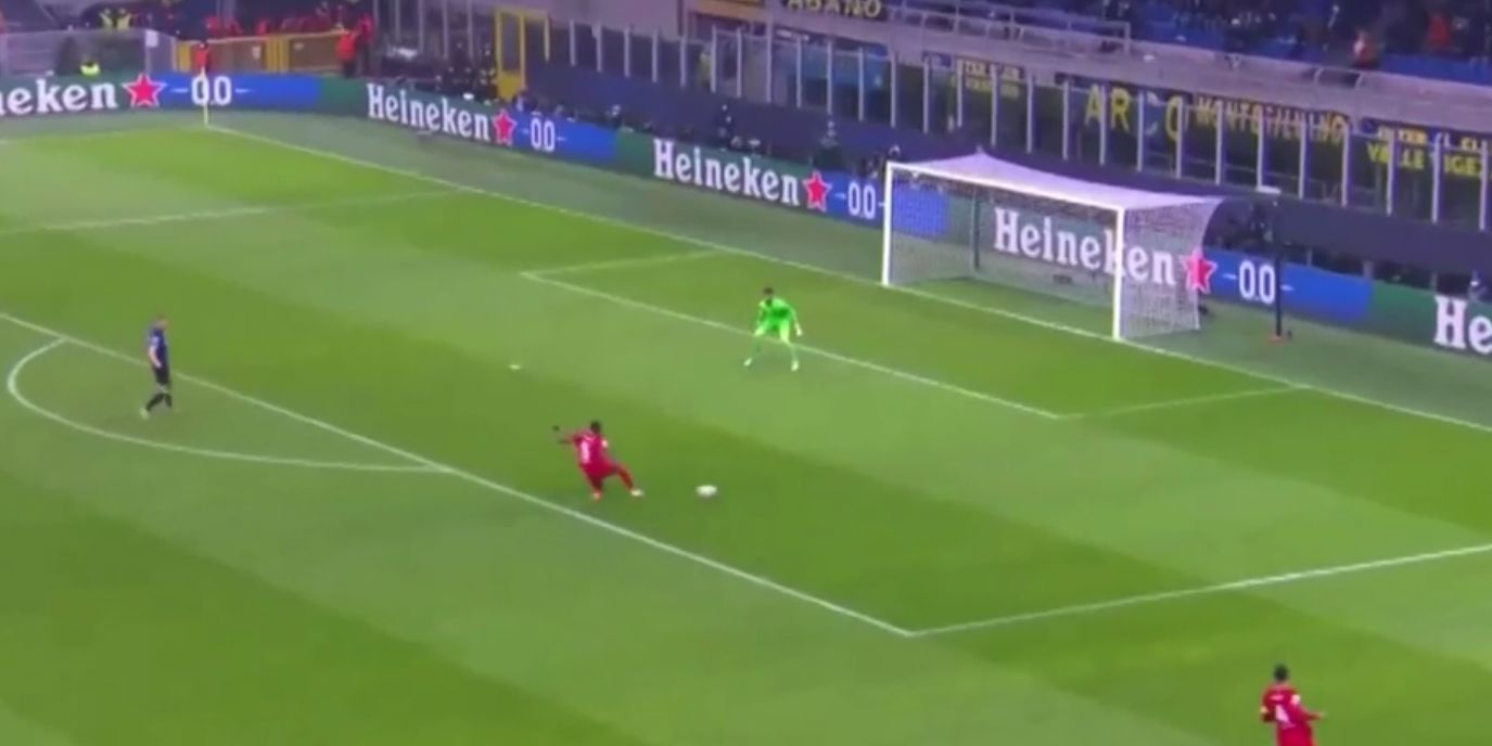 (Video) Watch Ibou Konate at full pace to put in a huge San Siro interception against Inter Milan