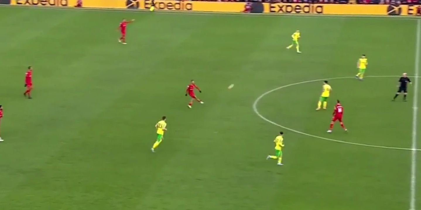 (Video) Watch Thiago Alcantara’s phenomenal no-look long range pass against Norwich City