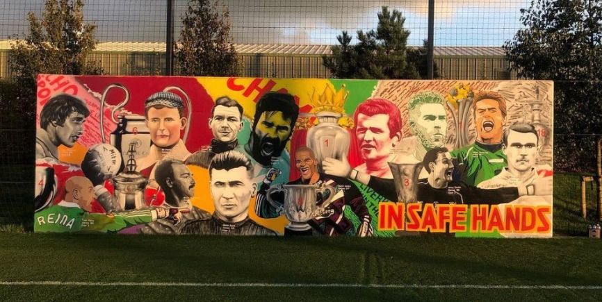 ‘Welcome to the wall’ – Former Liverpool goalkeeper welcomes Caoimhin Kelleher to mural of cup winners