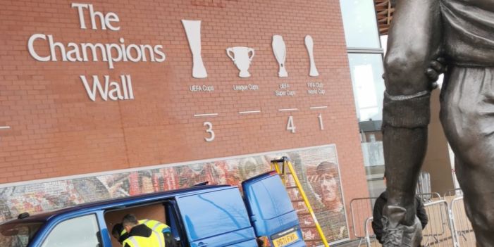 (Image) Champions Wall at Anfield is upgraded after Liverpool’s League Cup win