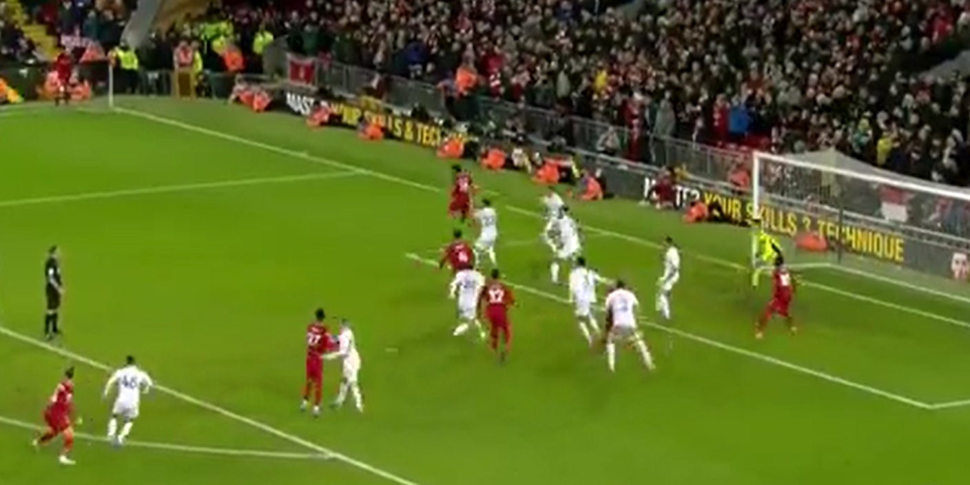 (Video) Van Dijk batters home a bullet header as Liverpool put six past Leeds