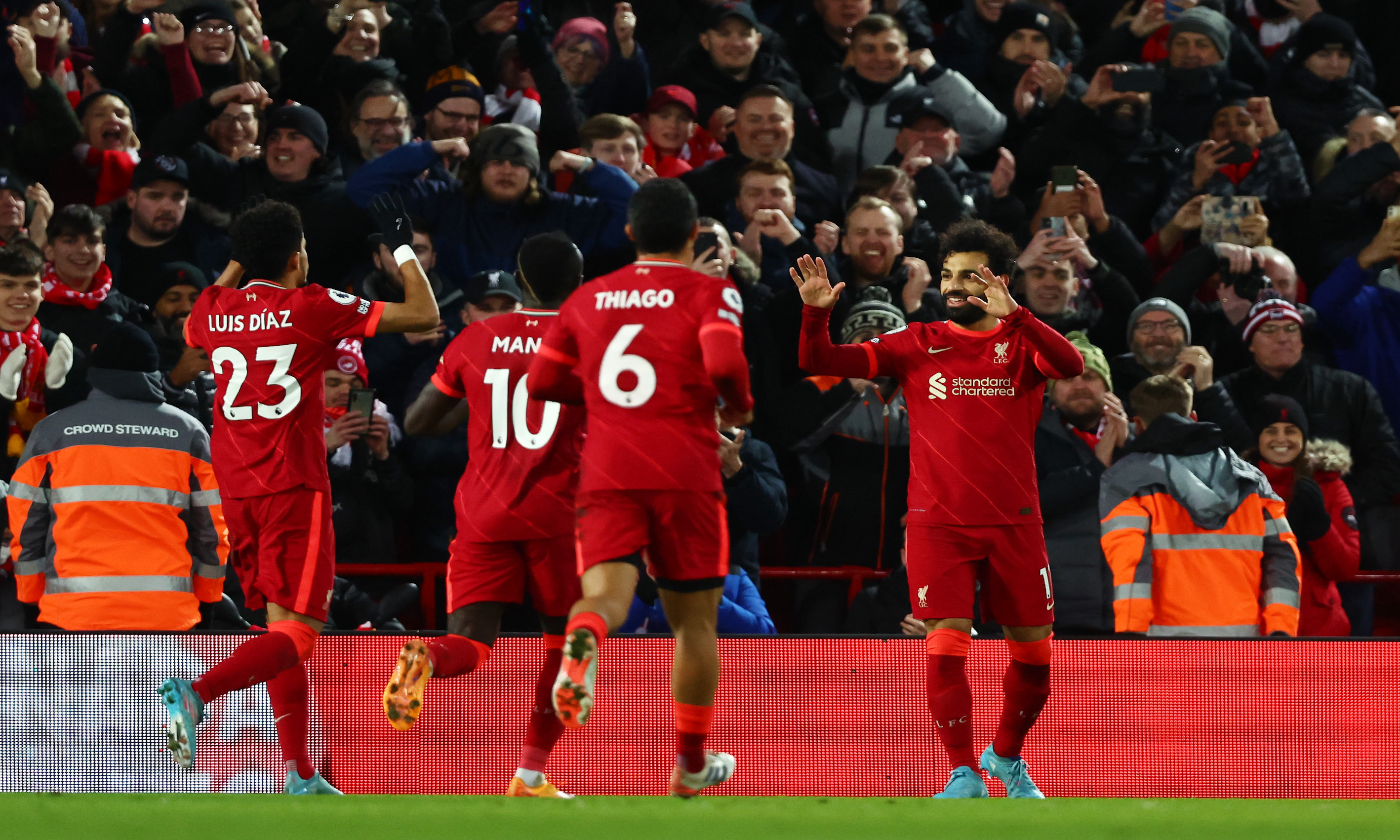 Pundit claims ‘there’s no real reason’ for Jurgen Klopp to change his front three that demolished Leeds recently and insists one Liverpool star is a ‘brilliant option’ from the bench for Sunday’s final