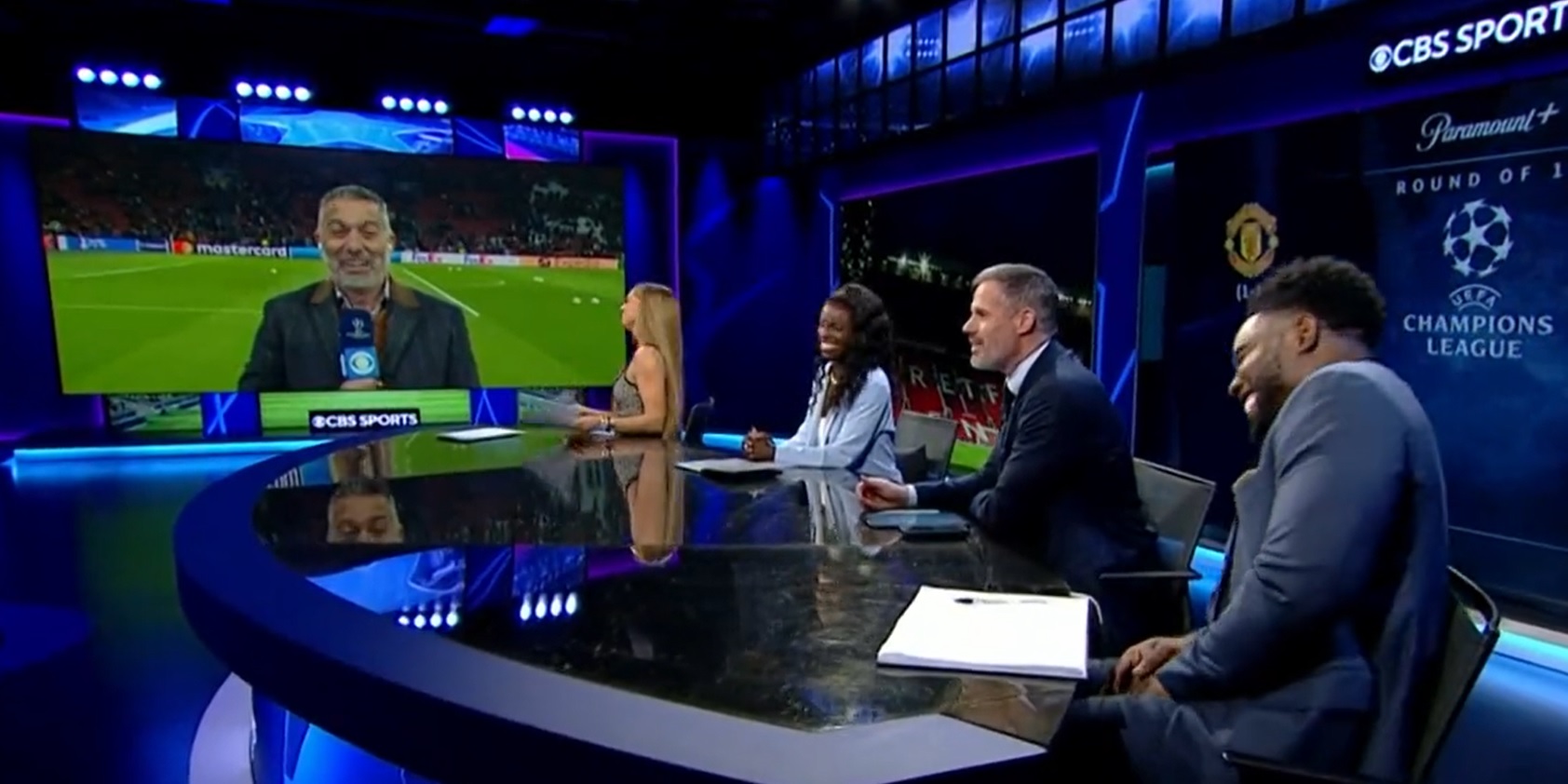 (Video) Watch Carragher join journalist in singing Ajax anthem ahead of Champions League tie