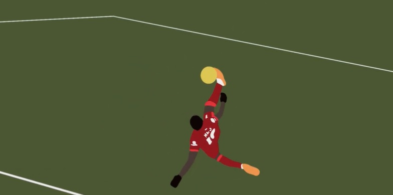 Video) Mane's Norwich overhead kick revisited in cartoon form
