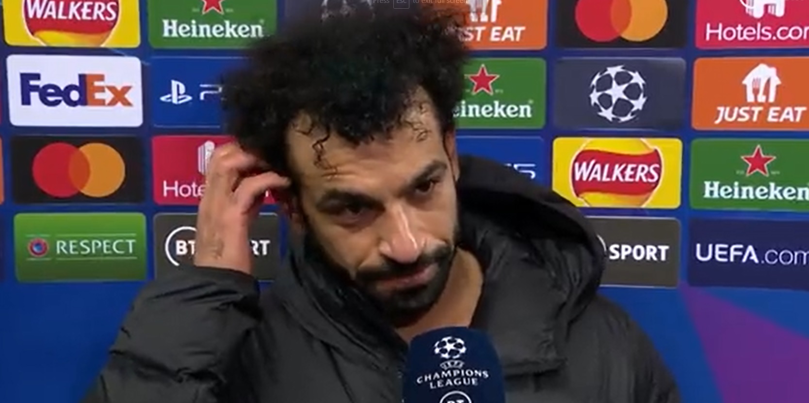 (Video) Salah’s cheeky response as Liverpool star addresses concerns over shooting troubles v Inter