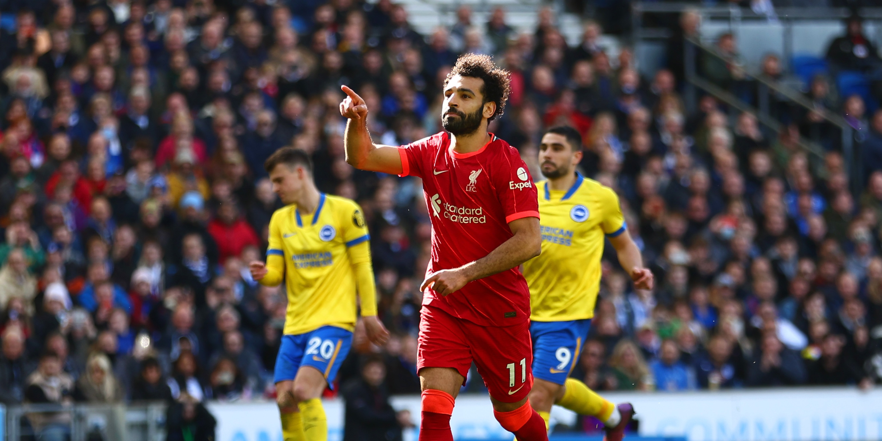 Mo Salah shares defiant six-word title message after Reds close the gap in Brighton