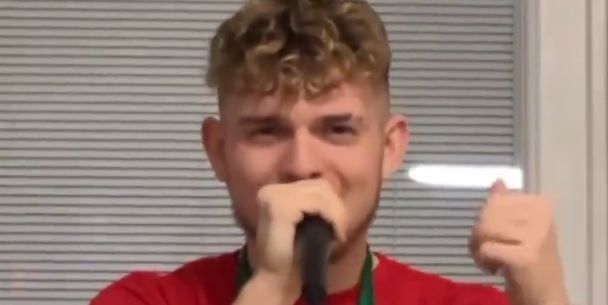 (Video) Harvey Elliott belts out ‘Packs and Potions’ as he celebrates Carabao Cup victory