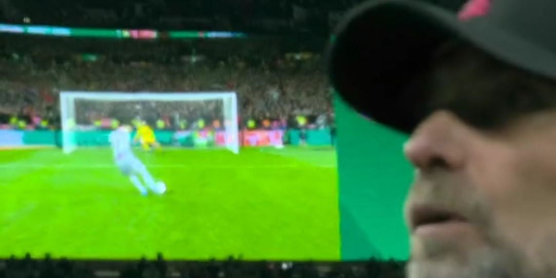 (Video) Jurgen Klopp can’t bare to watch as Kepa Arrizabalaga misses to hand Liverpool the Carabao Cup