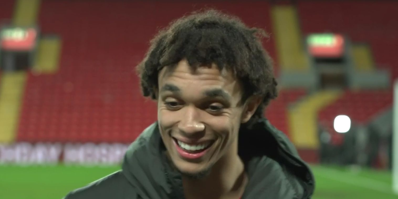 (Video) “That’s what I’ll comment!” – Trent Alexander-Arnold on whether he was trying to score for Sadio Mane’s goal