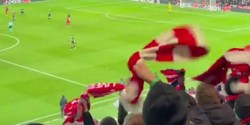(Video) Thiago Alcantara’s wife shares spine-tingling rendition of ‘Allez, Allez, Allez’ as Anfield rocks on a famous European night