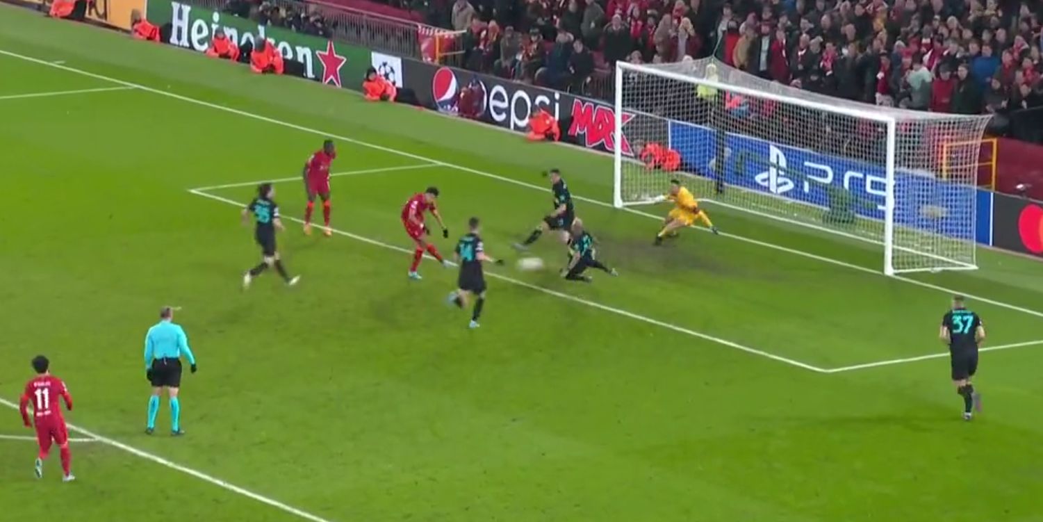 (Video) Luis Diaz denied late Liverpool equaliser after Arturo Vidal’s last-gasp block