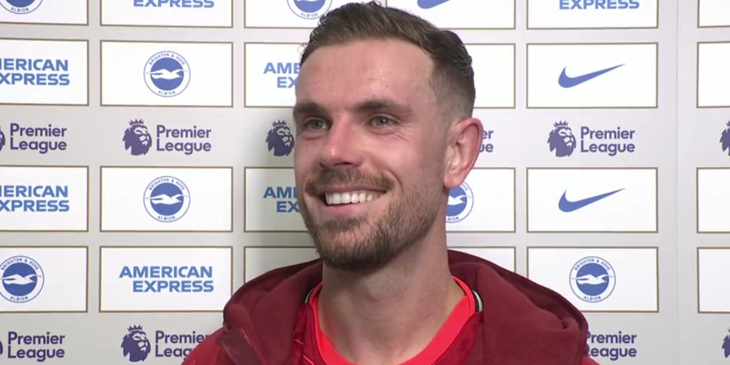 (Video) “It’s the same mantra” – Jordan Henderson on the title race, after Liverpool defeat Brighton away