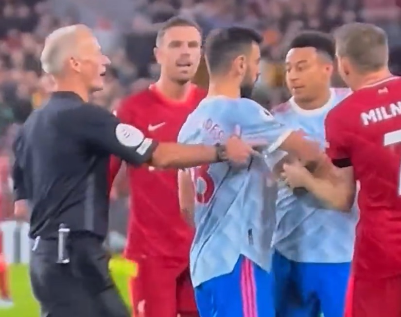 (Video) Henderson appears to tell Bruno to ‘stop crying’ during Liverpool v Man United