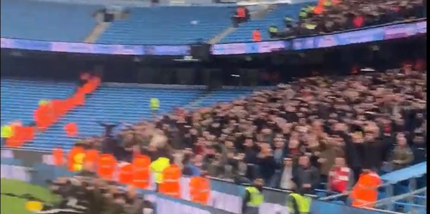 (Video) Liverpool fans’ catchy new Klopp chant clearly heard from away stand as Reds boss pays respects to travelling support